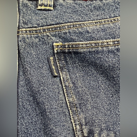 Woolrich Red Flannel Lined BLUE JEANS 36/34 MENS Denim Relaxed Fit Outdoor WORK - Picture 7 of 16